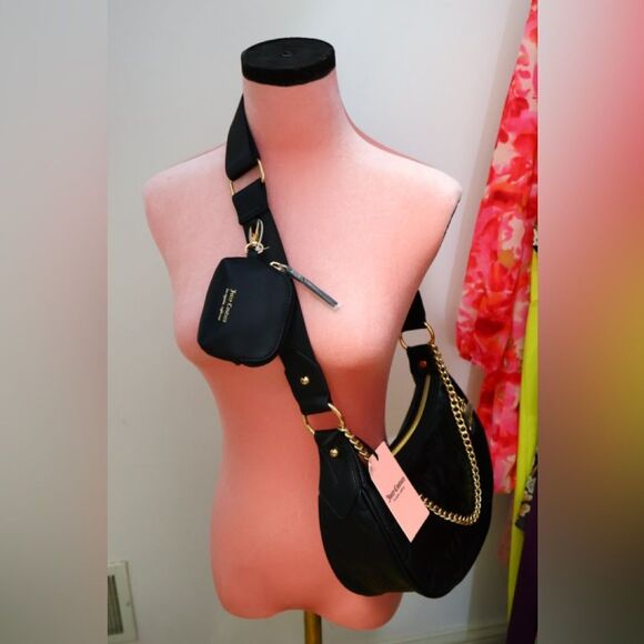 Juicy Couture Black/Gold Hardware Puff Liquorice Purse - Picture 5 of 9